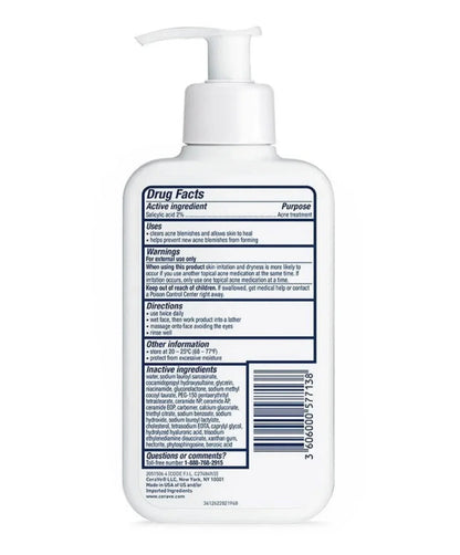 CeraVe Acne Control Cleanser 2% Salicylic Acid Acne Treatment 237 ML