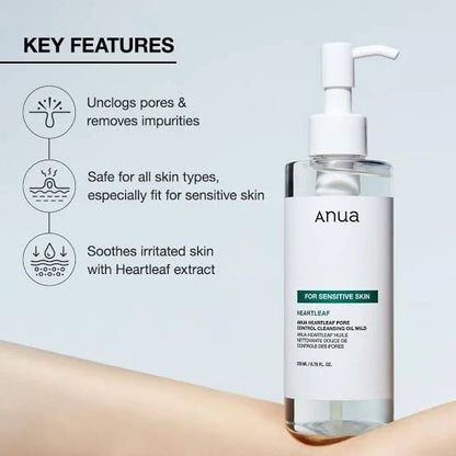 Anua - Heartleaf Pore Control Cleansing Oil Mild (200 ML)