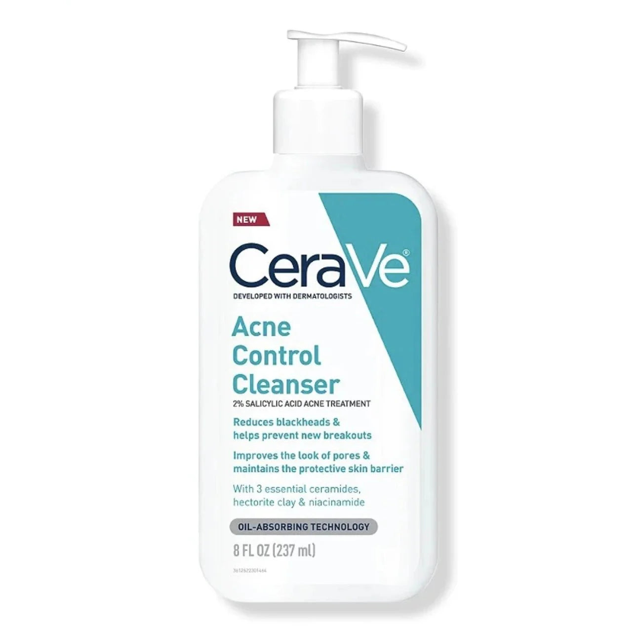 CeraVe Acne Control Cleanser 2% Salicylic Acid Acne Treatment 237 ML